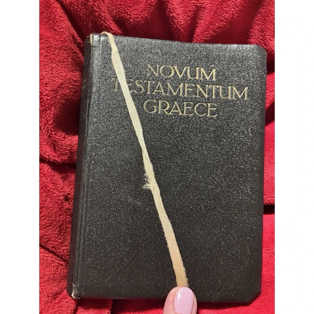 1952 Vintage Novem Testamentum Graece Bible Publish Germany Post WWII Era 4x6